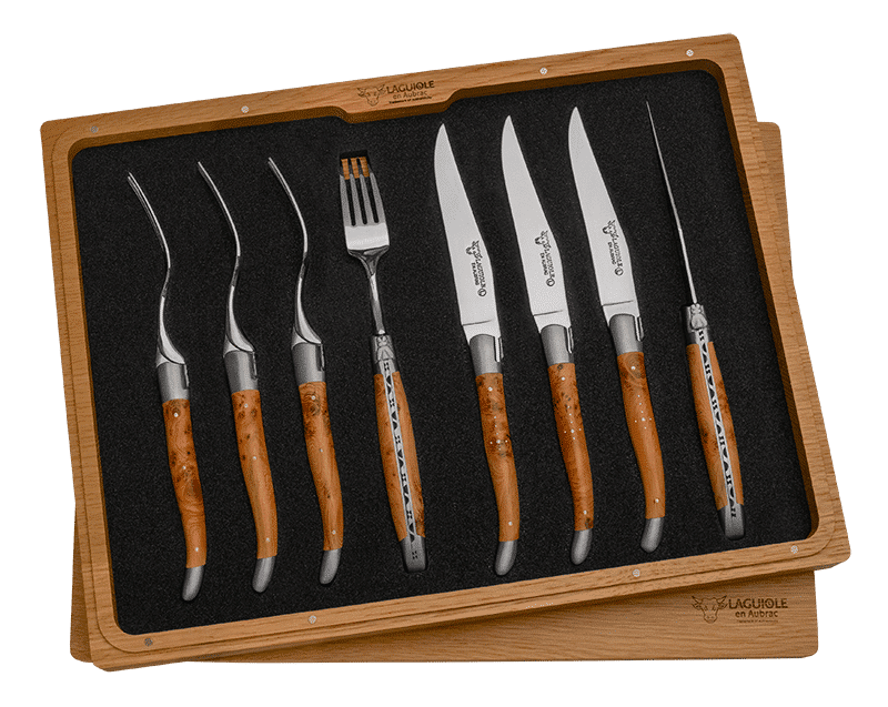 Coffret mixte couteaux / fourchettes 8 pièces