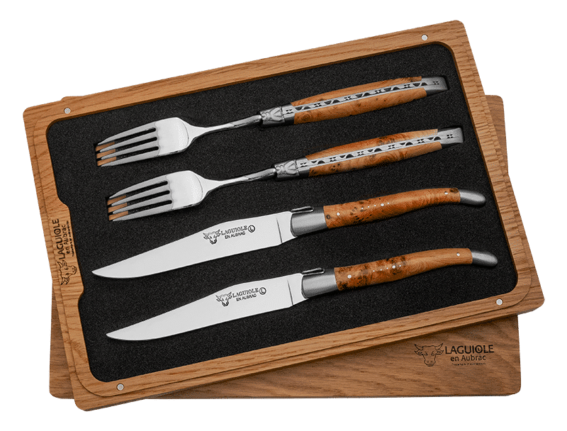 Coffret mixte couteaux / fourchettes 4 pièces